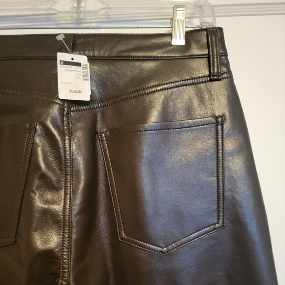 NWT Citizens of Humanity Jolene High-Rise Straight Cropped Leather Pants 27 - Picture 11 of 11
